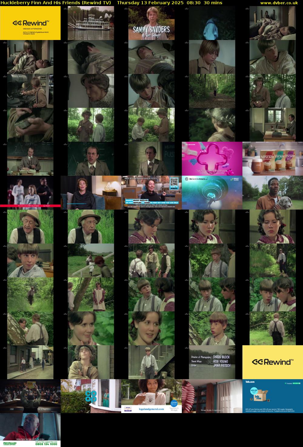 Huckleberry Finn And His Friends (Rewind TV) Thursday 13 February 2025 08:30 - 09:00
