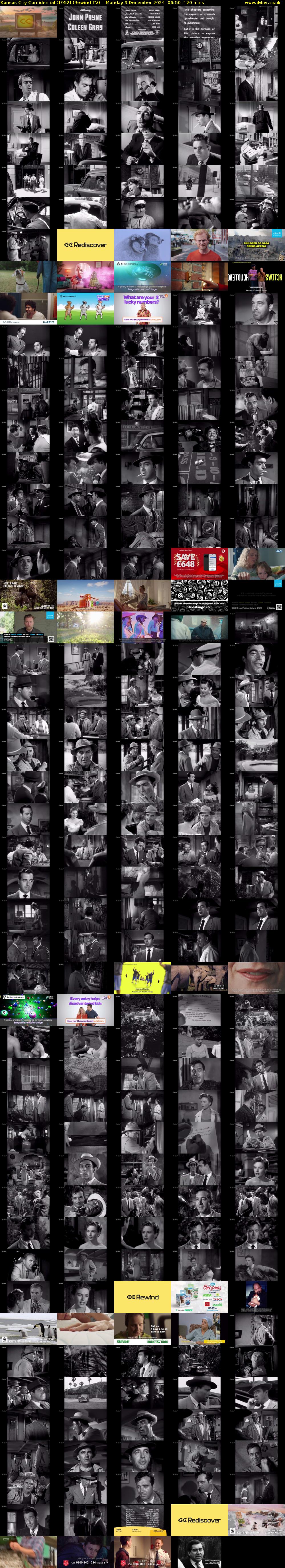 Kansas City Confidential (1952) (Rewind TV) Monday 9 December 2024 06:50 - 08:50