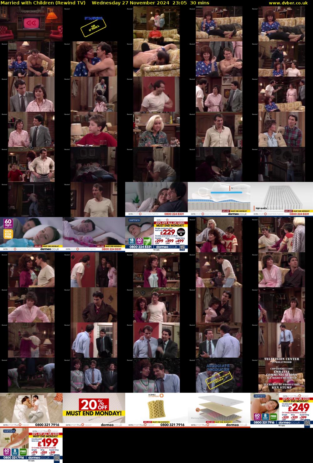 Married with Children (Rewind TV) Wednesday 27 November 2024 23:05 - 23:35