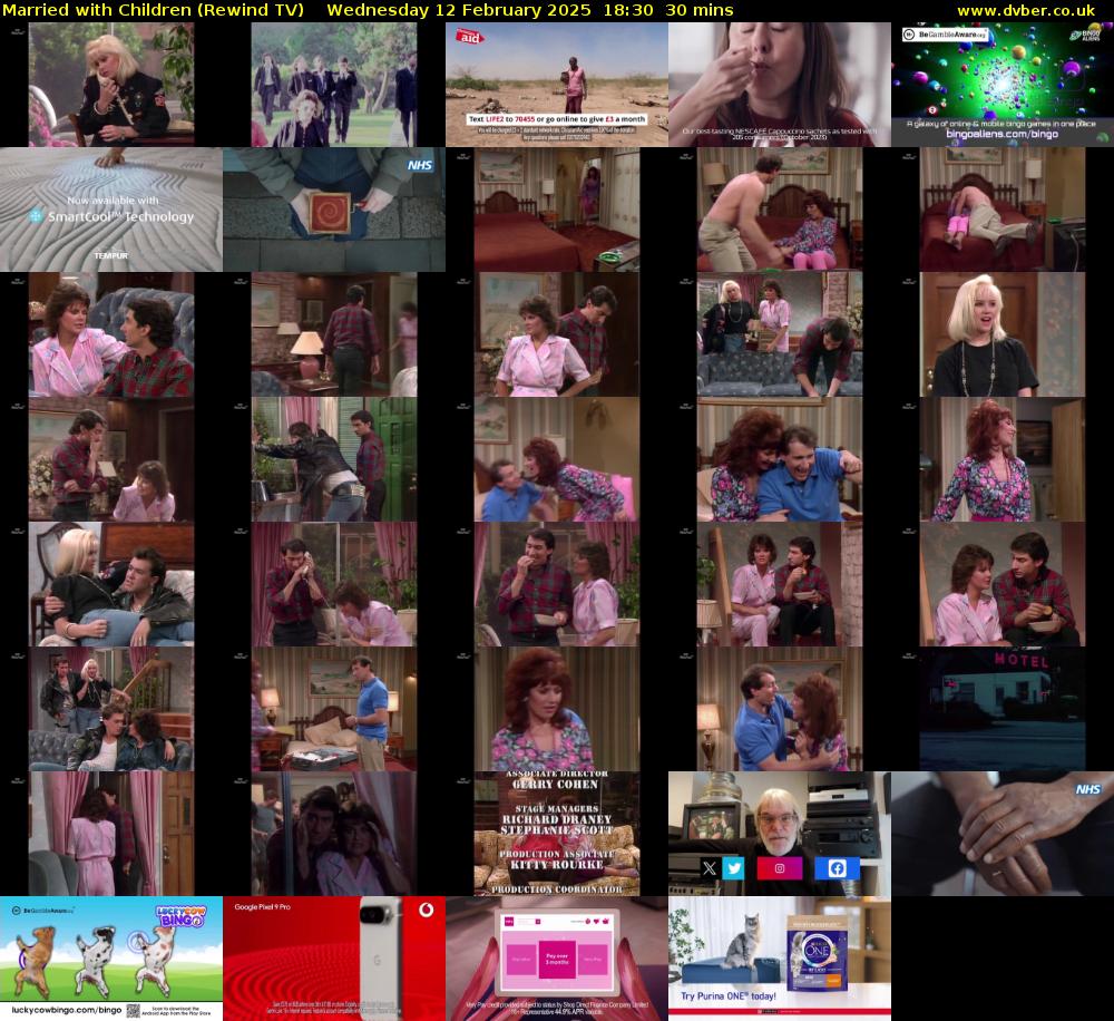Married with Children (Rewind TV) Wednesday 12 February 2025 18:30 - 19:00