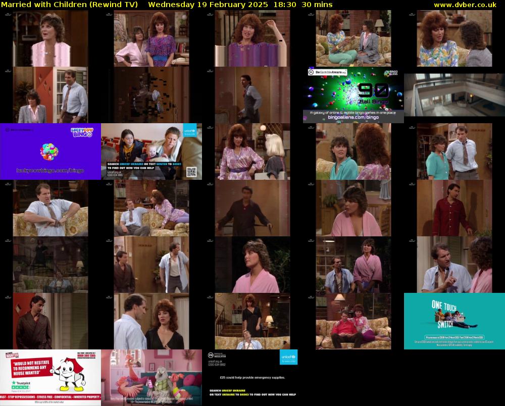 Married with Children (Rewind TV) Wednesday 19 February 2025 18:30 - 19:00