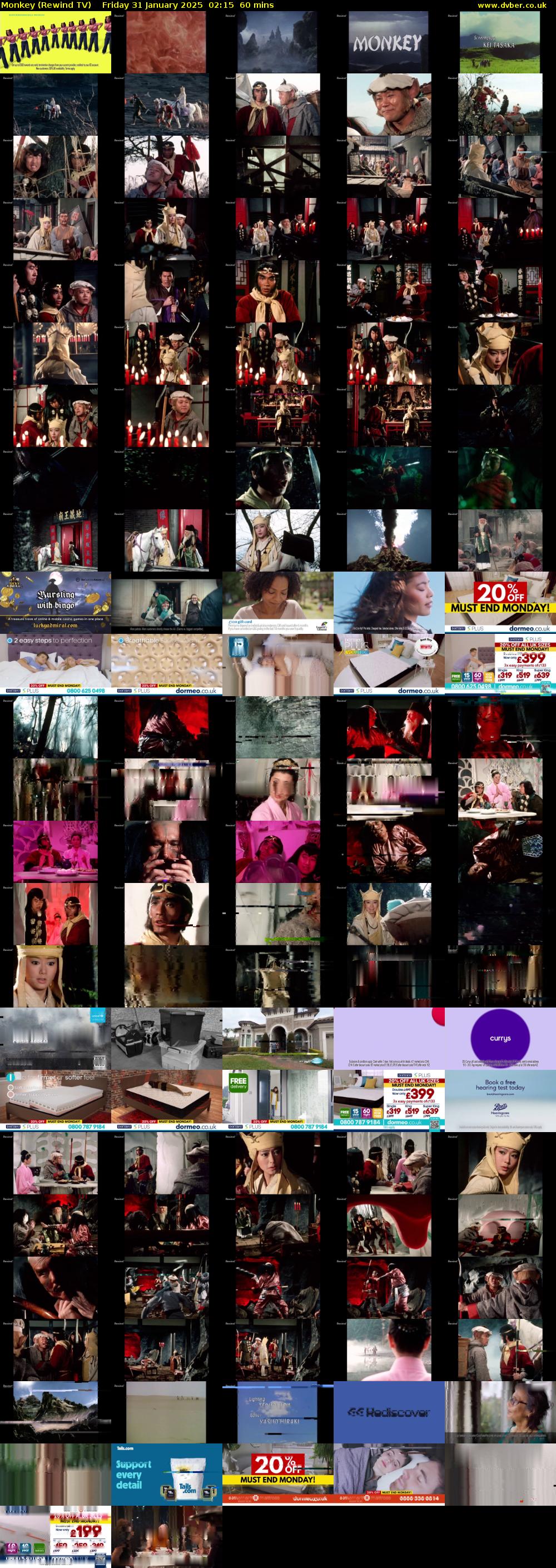 Monkey (Rewind TV) Friday 31 January 2025 02:15 - 03:15