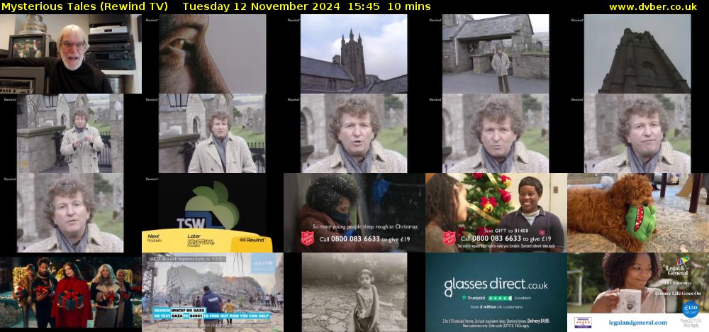 Mysterious Tales (Rewind TV) Tuesday 12 November 2024 15:45 - 15:55