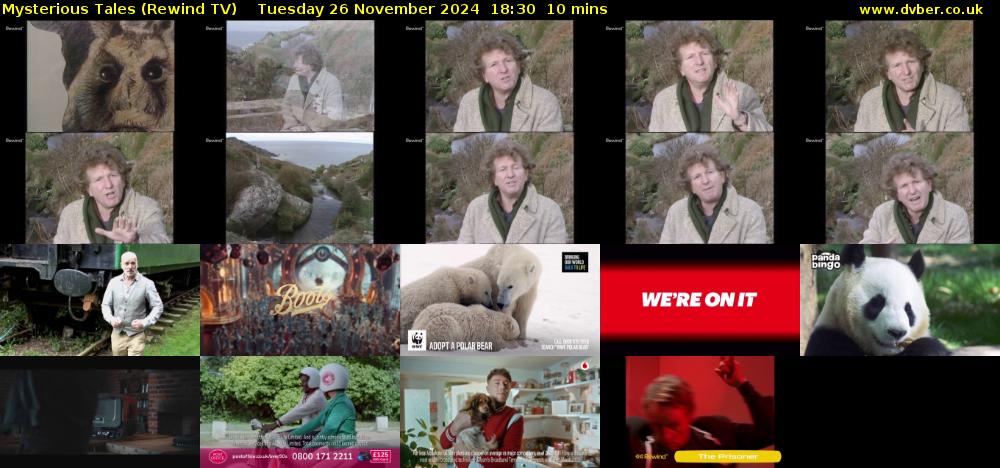Mysterious Tales (Rewind TV) Tuesday 26 November 2024 18:30 - 18:40