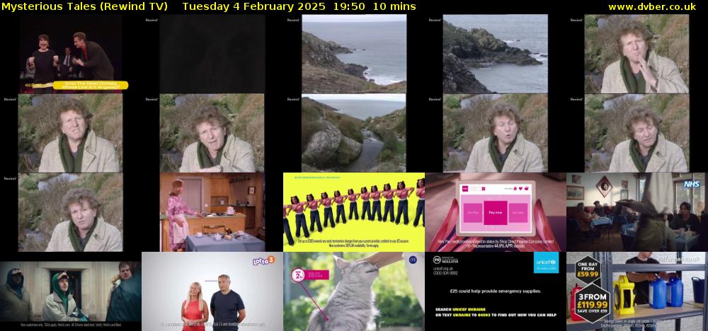 Mysterious Tales (Rewind TV) Tuesday 4 February 2025 19:50 - 20:00