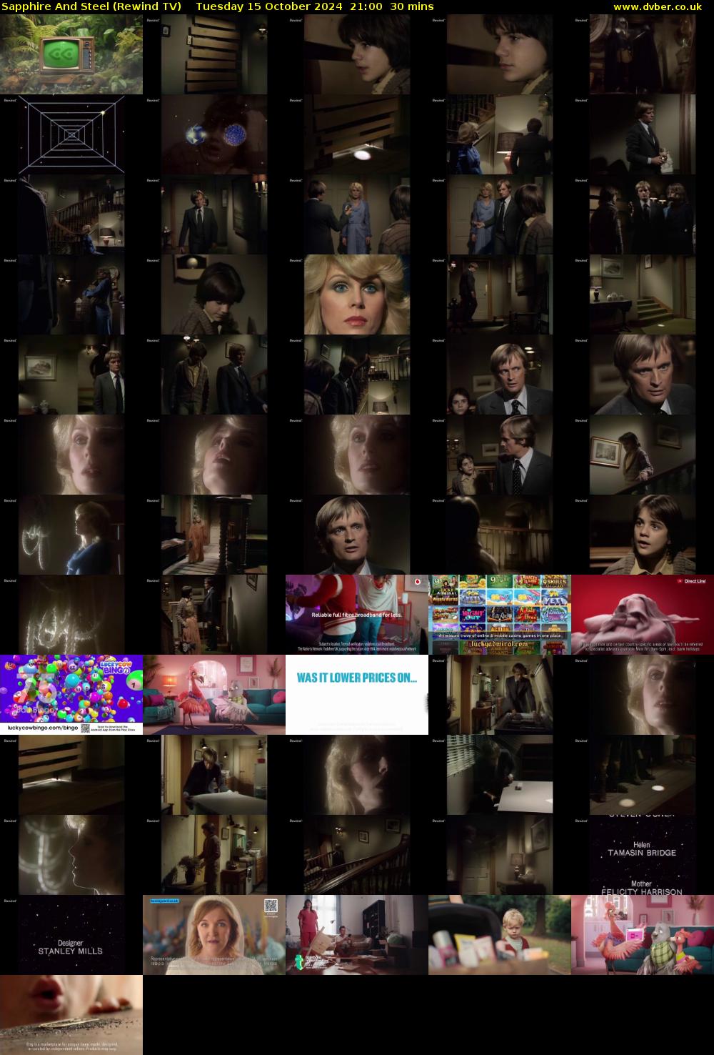 Sapphire And Steel (Rewind TV) Tuesday 15 October 2024 21:00 - 21:30
