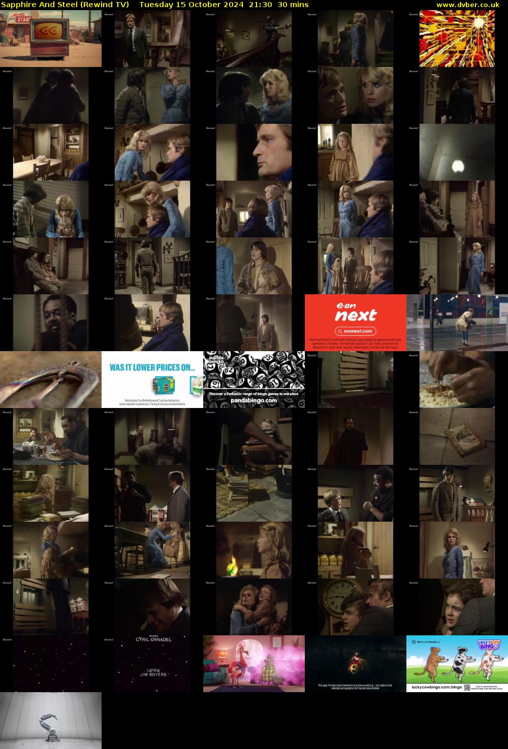 Sapphire And Steel (Rewind TV) Tuesday 15 October 2024 21:30 - 22:00