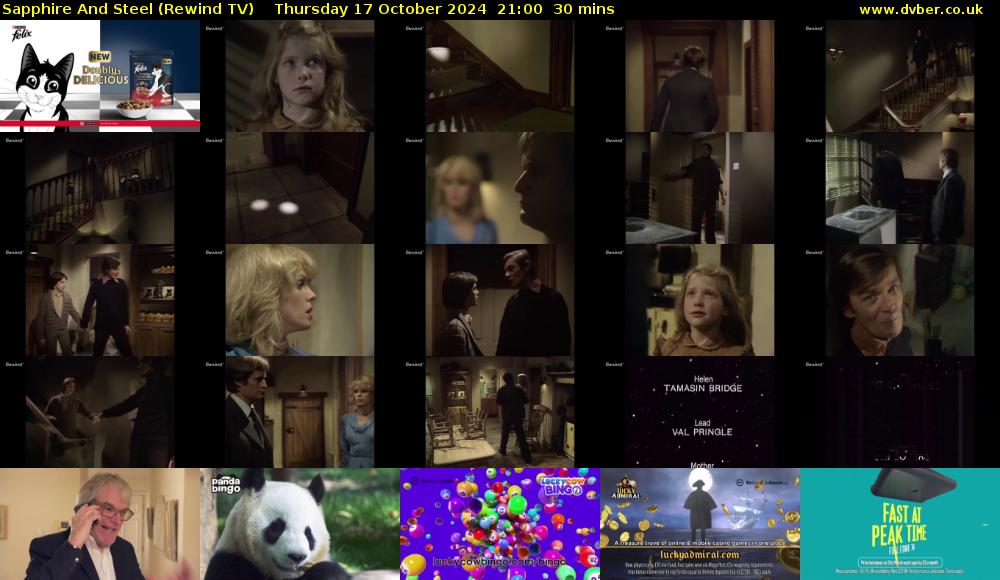 Sapphire And Steel (Rewind TV) Thursday 17 October 2024 21:00 - 21:30
