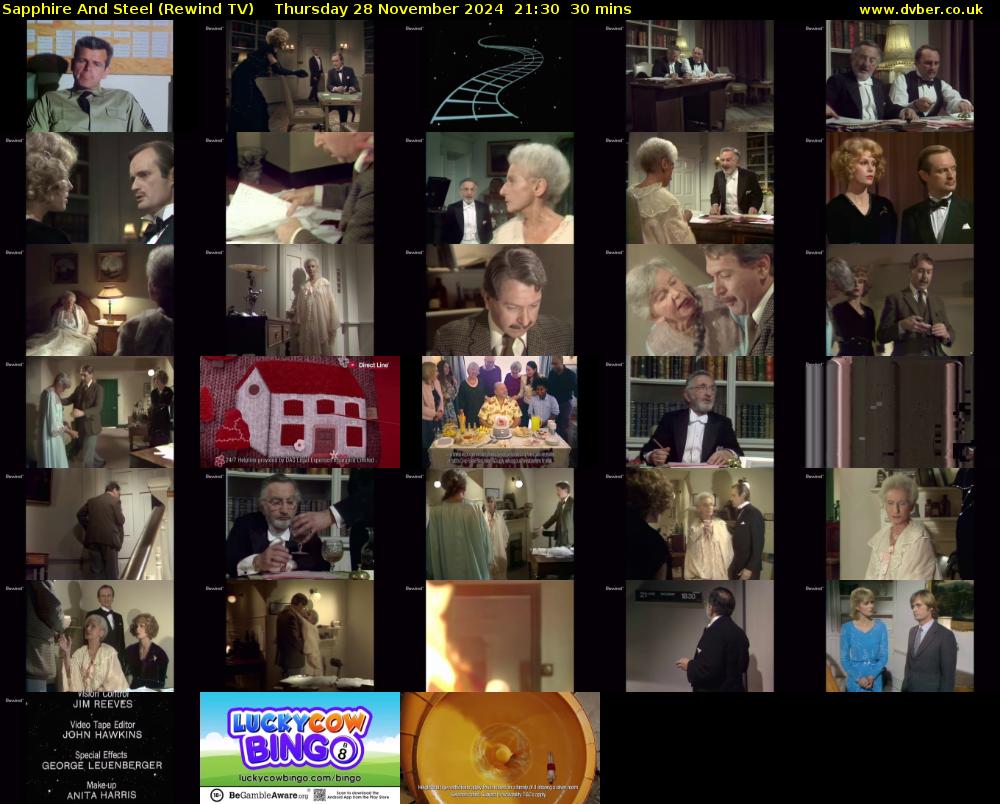 Sapphire And Steel (Rewind TV) Thursday 28 November 2024 21:30 - 22:00