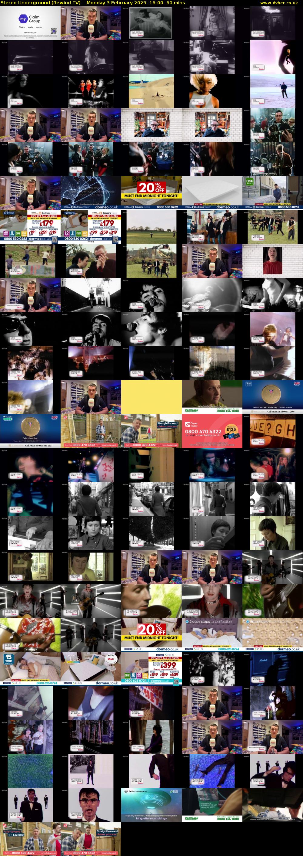 Stereo Underground (Rewind TV) Monday 3 February 2025 16:00 - 17:00