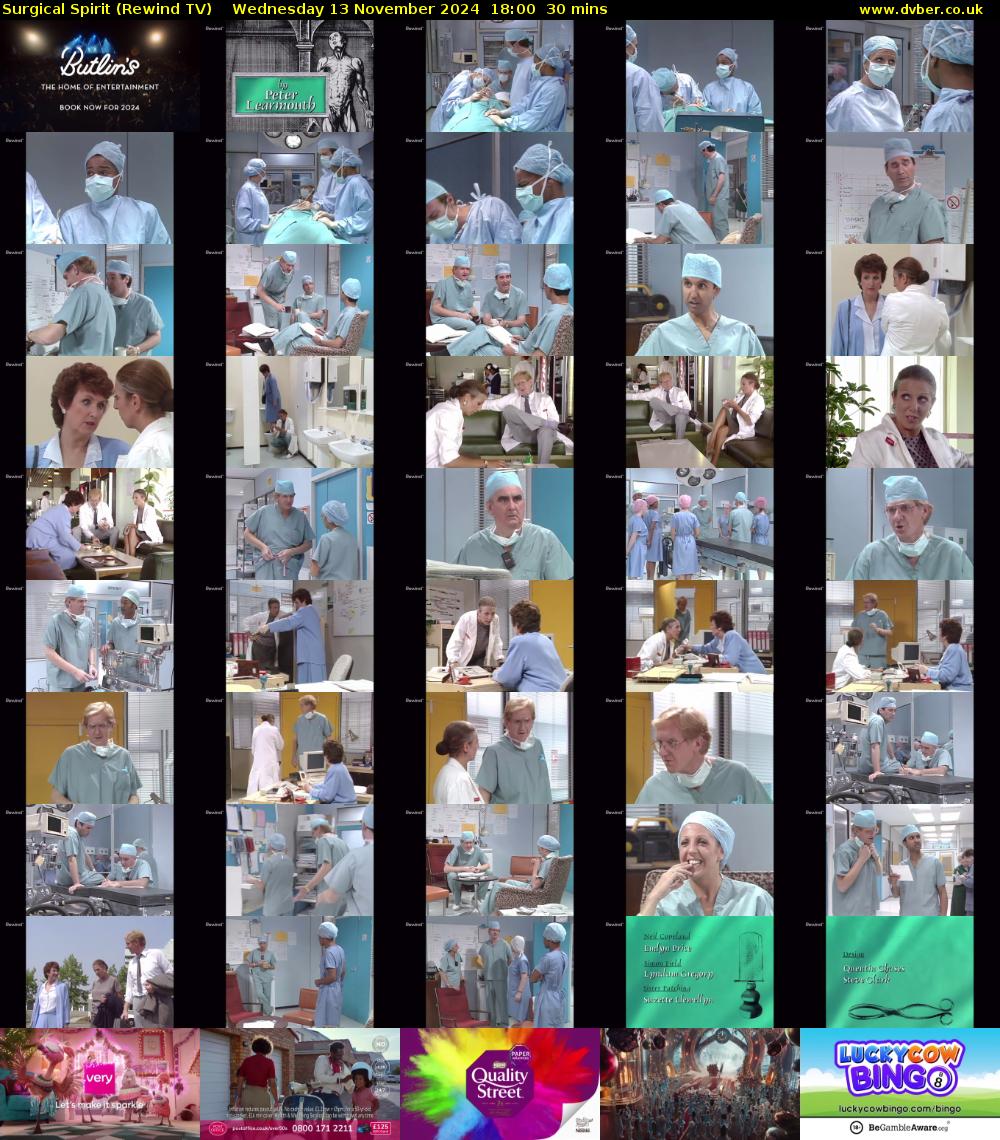 Surgical Spirit (Rewind TV) Wednesday 13 November 2024 18:00 - 18:30