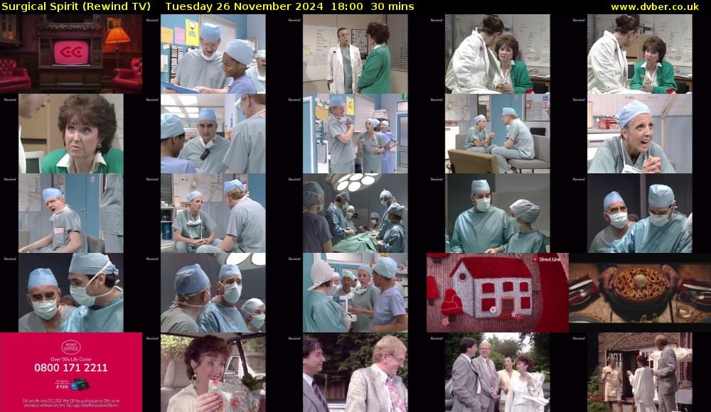 Surgical Spirit (Rewind TV) Tuesday 26 November 2024 18:00 - 18:30