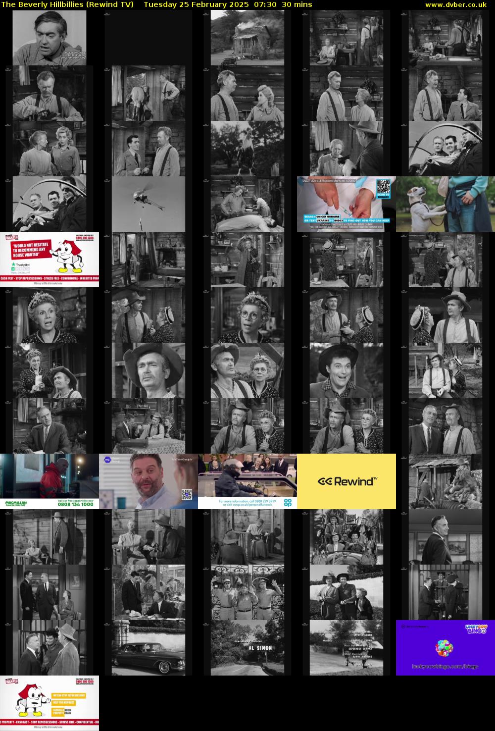 The Beverly Hillbillies (Rewind TV) Tuesday 25 February 2025 07:30 - 08:00