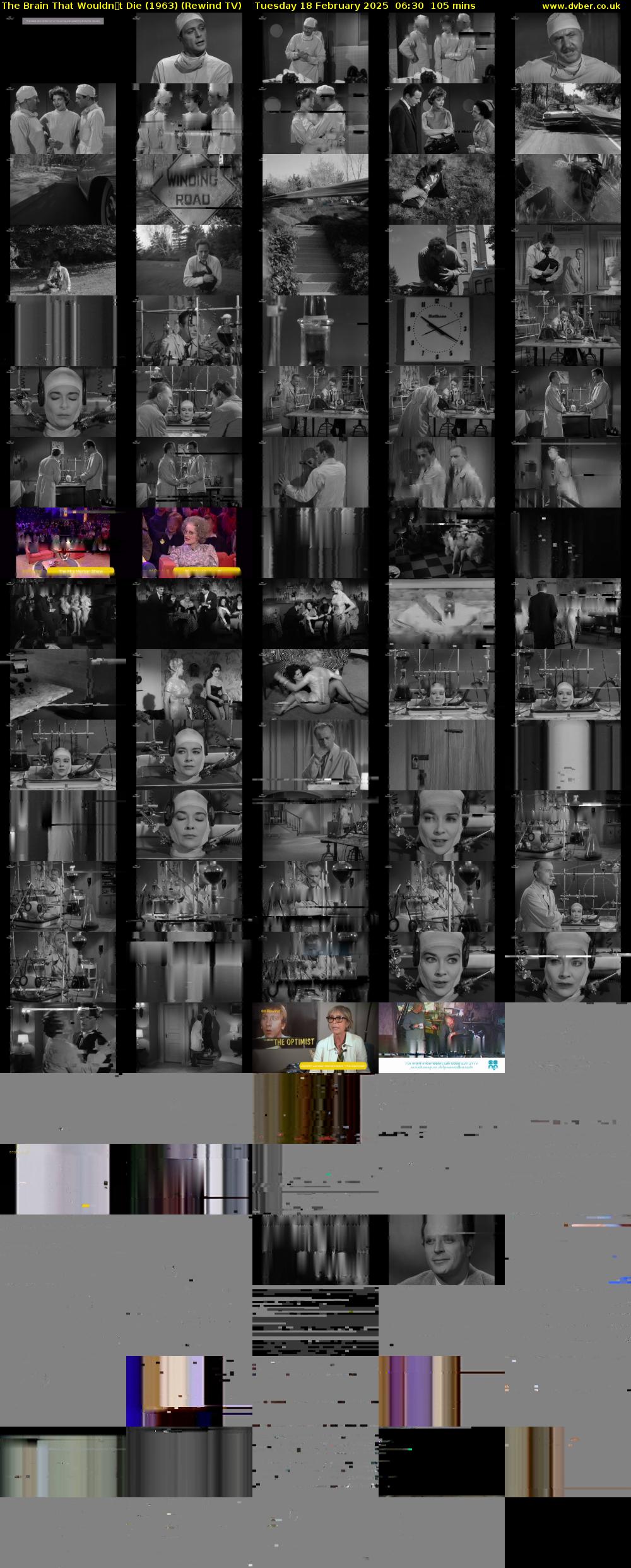 The Brain That Wouldnt Die (1963) (Rewind TV) Tuesday 18 February 2025 06:30 - 08:15