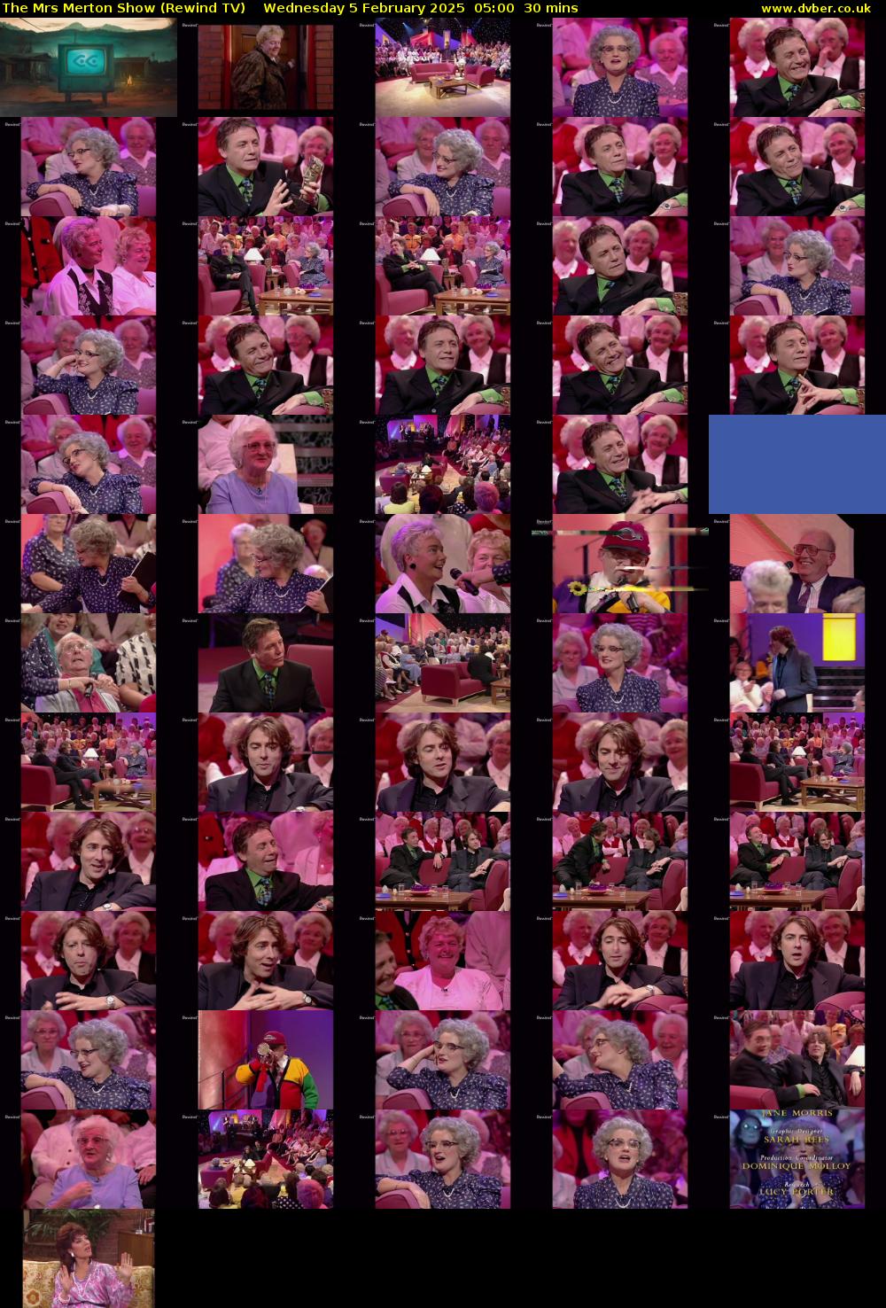 The Mrs Merton Show (Rewind TV) Wednesday 5 February 2025 05:00 - 05:30
