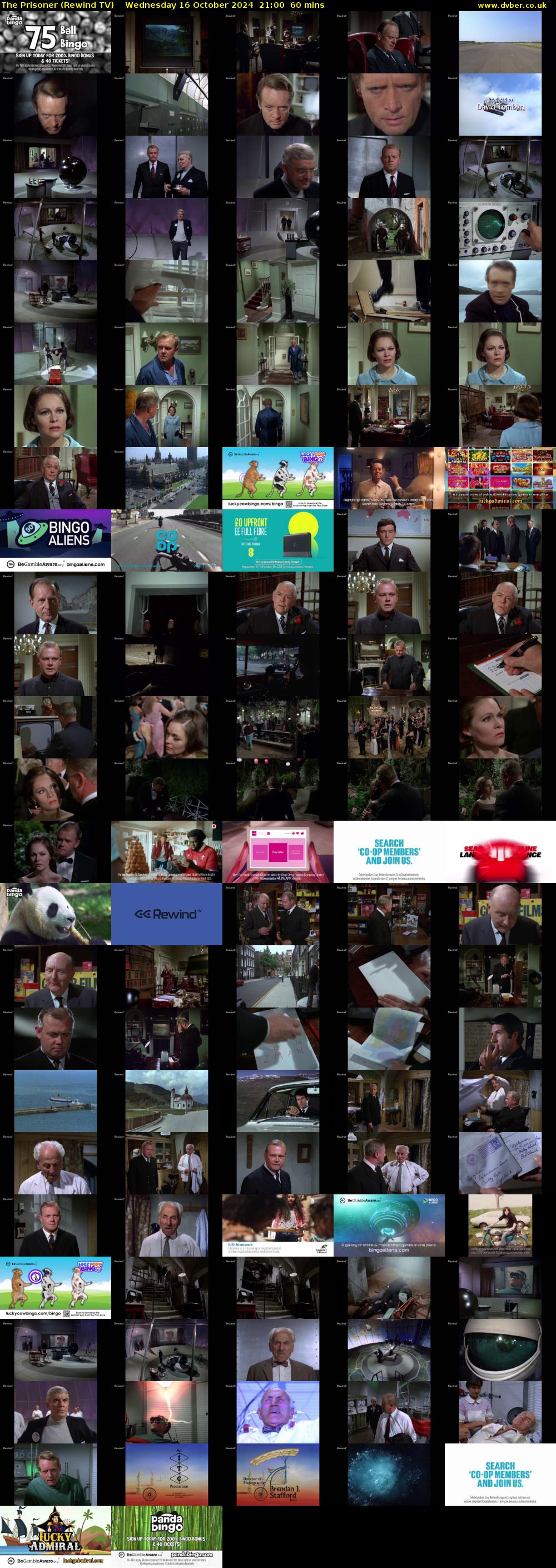 The Prisoner (Rewind TV) Wednesday 16 October 2024 21:00 - 22:00