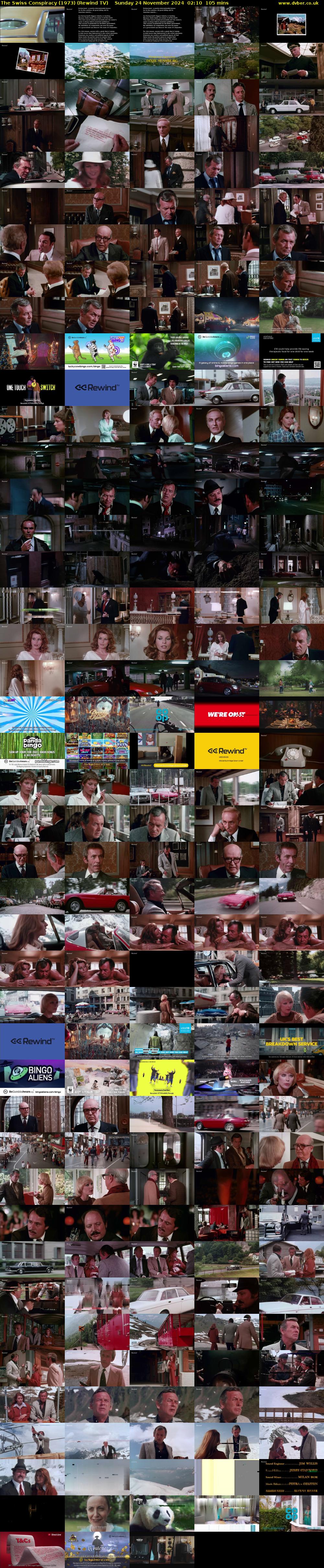 The Swiss Conspiracy (1973) (Rewind TV) Sunday 24 November 2024 02:10 - 03:55