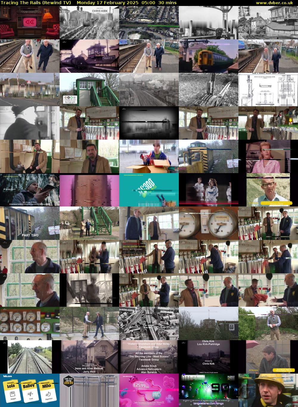 Tracing The Rails (Rewind TV) Monday 17 February 2025 05:00 - 05:30