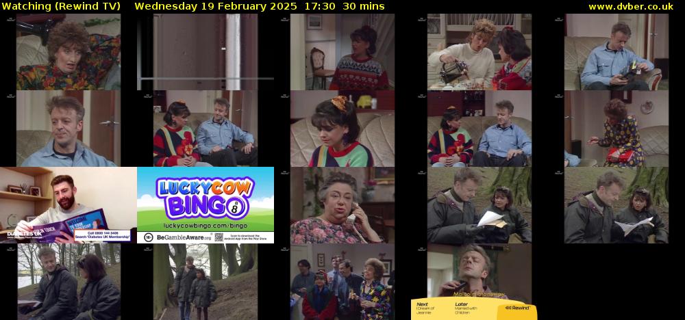 Watching (Rewind TV) Wednesday 19 February 2025 17:30 - 18:00