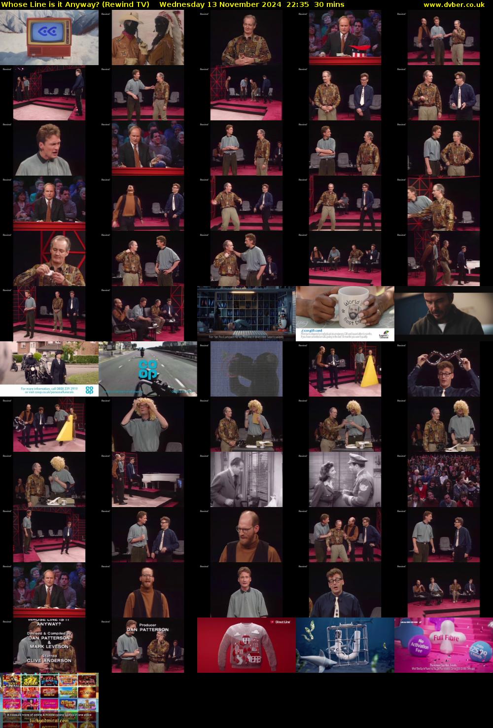 Whose Line is it Anyway? (Rewind TV) Wednesday 13 November 2024 22:35 - 23:05