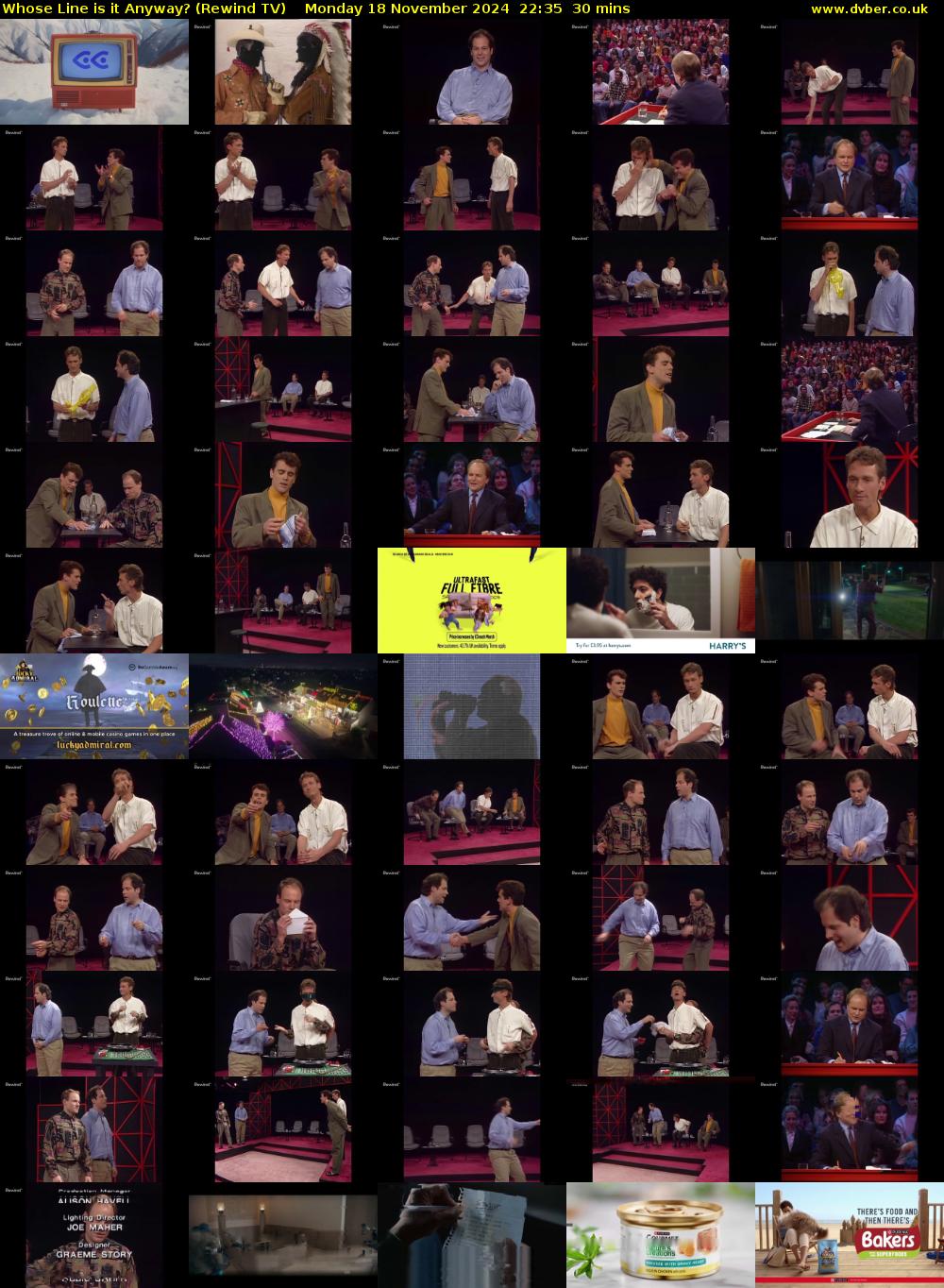 Whose Line is it Anyway? (Rewind TV) Monday 18 November 2024 22:35 - 23:05