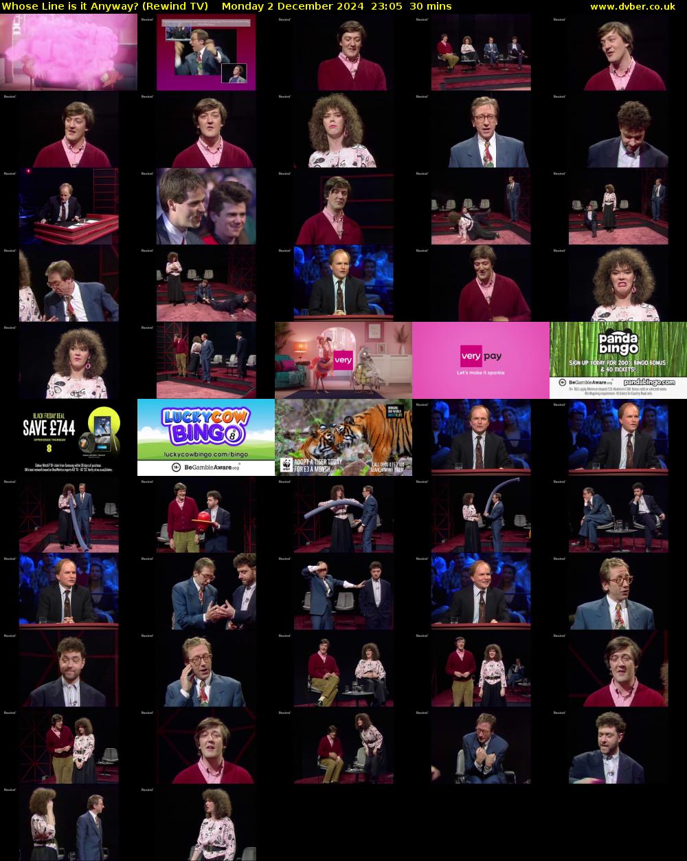 Whose Line is it Anyway? (Rewind TV) Monday 2 December 2024 23:05 - 23:35