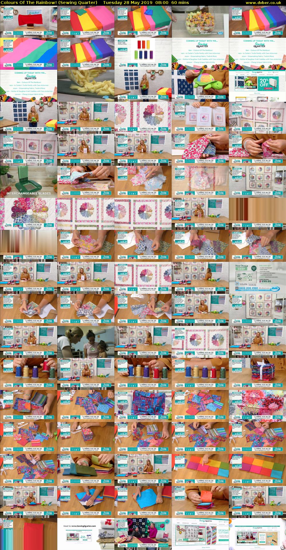 Colours Of The Rainbow! (Sewing Quarter) Tuesday 28 May 2019 08:00 - 09:00