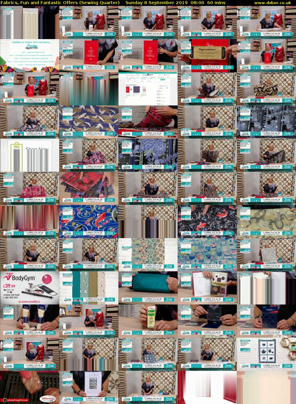 Fabrics, Fun and Fantastic Offers (Sewing Quarter) Sunday 8 September 2019 08:00 - 09:00