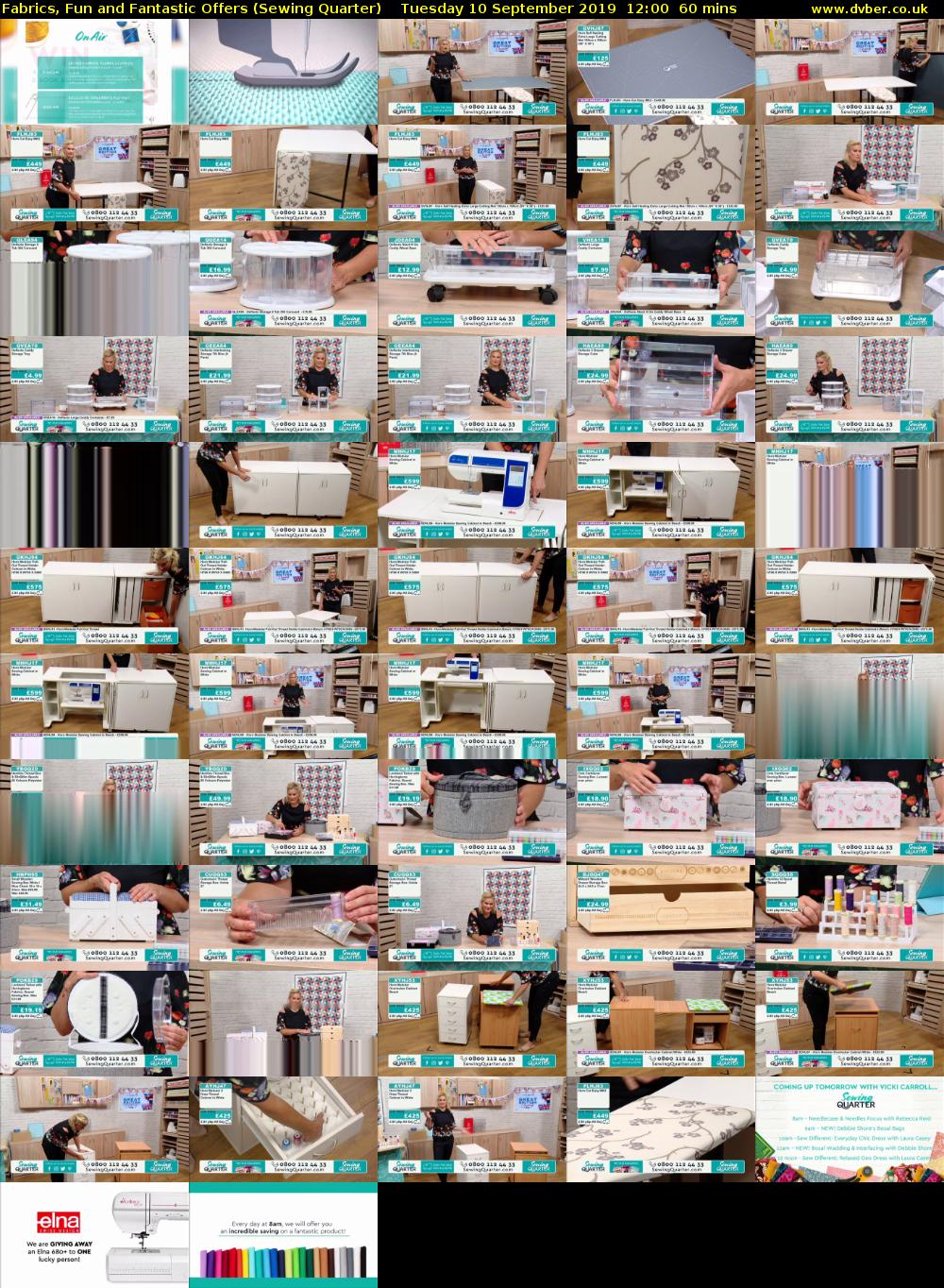 Fabrics, Fun and Fantastic Offers (Sewing Quarter) Tuesday 10 September 2019 12:00 - 13:00