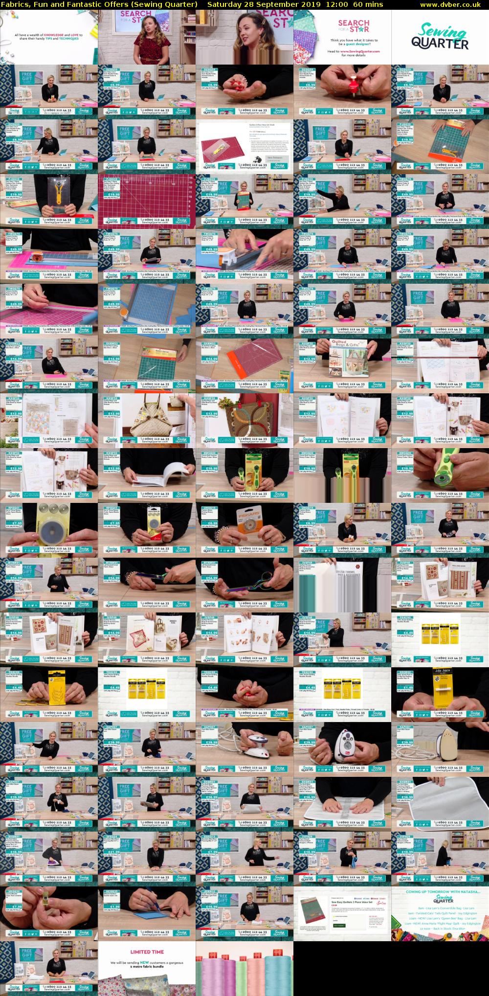 Fabrics, Fun and Fantastic Offers (Sewing Quarter) Saturday 28 September 2019 12:00 - 13:00