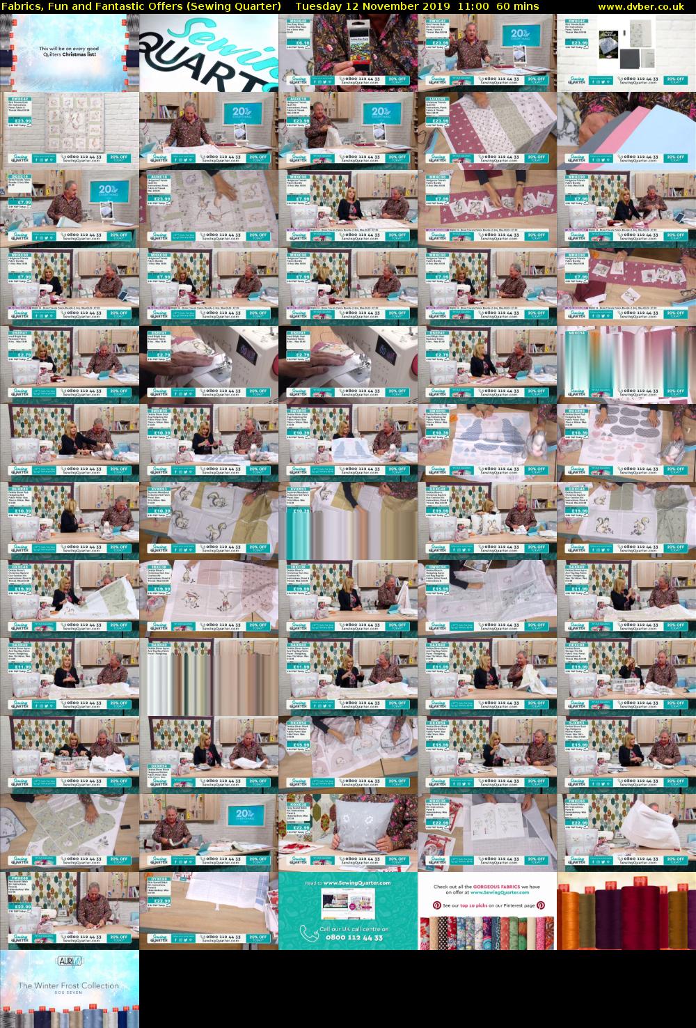 Fabrics, Fun and Fantastic Offers (Sewing Quarter) Tuesday 12 November 2019 11:00 - 12:00
