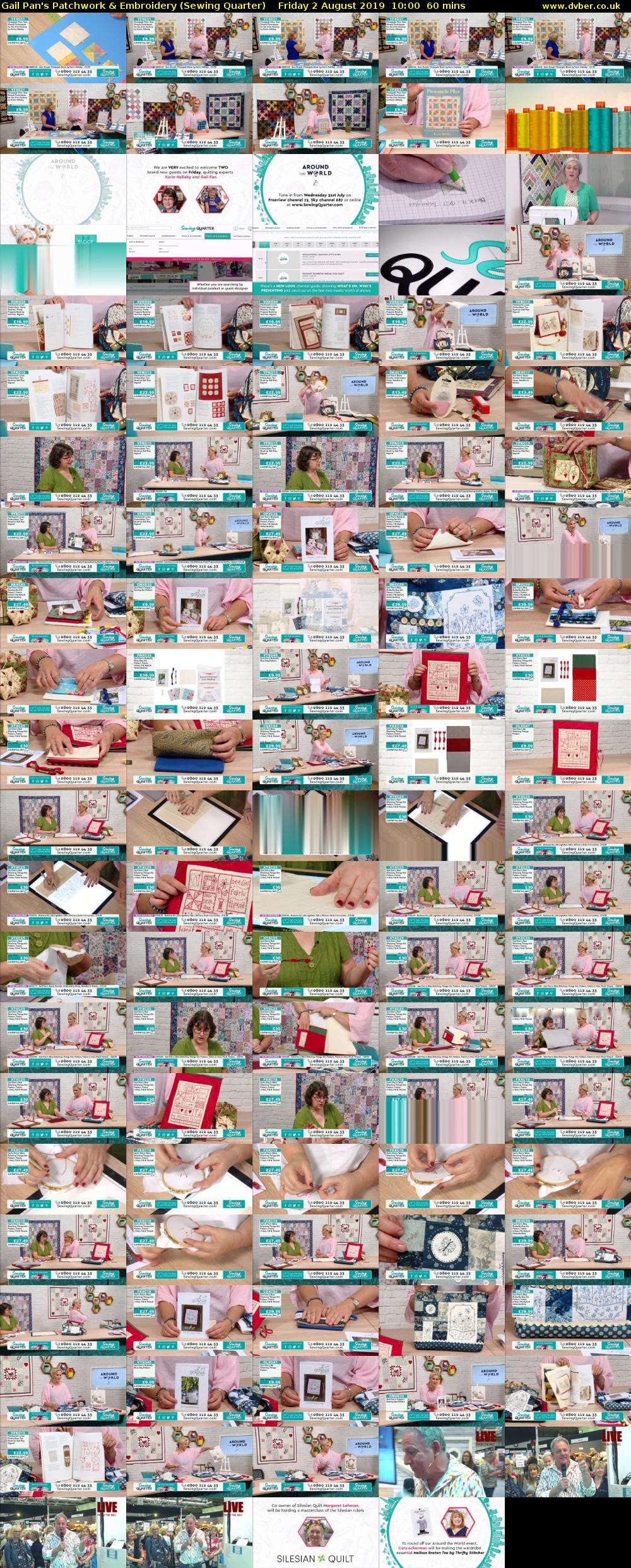 Gail Pan's Patchwork & Embroidery (Sewing Quarter) Friday 2 August 2019 10:00 - 11:00