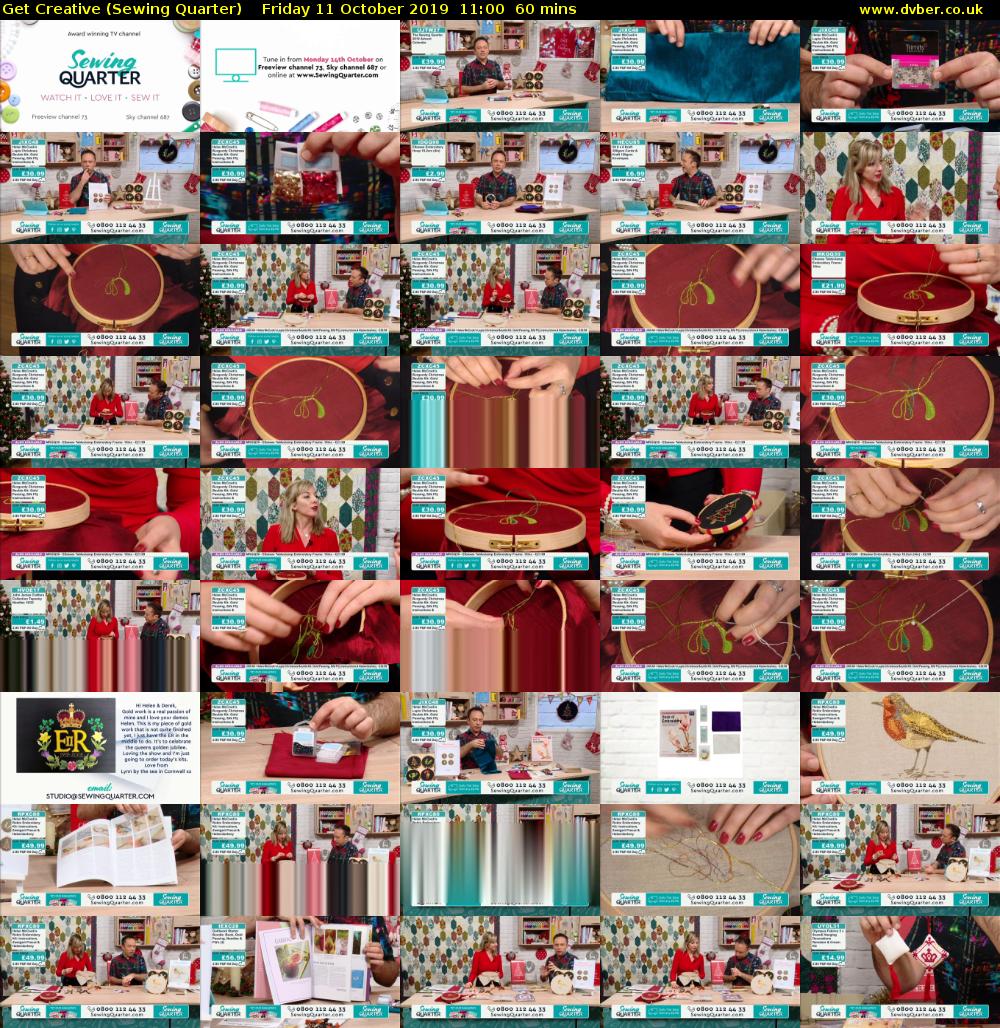 Get Creative (Sewing Quarter) Friday 11 October 2019 11:00 - 12:00