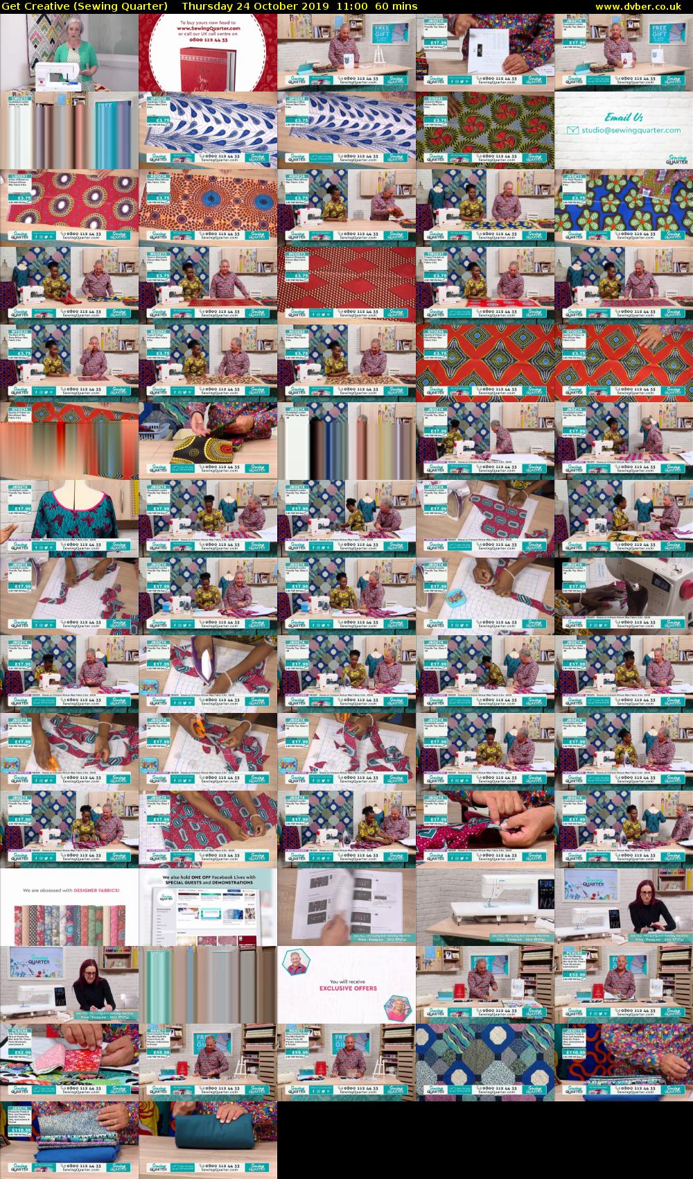 Get Creative (Sewing Quarter) Thursday 24 October 2019 11:00 - 12:00