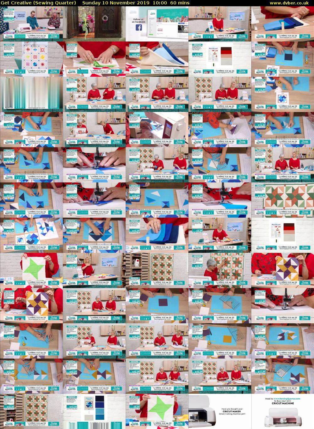 Get Creative (Sewing Quarter) Sunday 10 November 2019 10:00 - 11:00