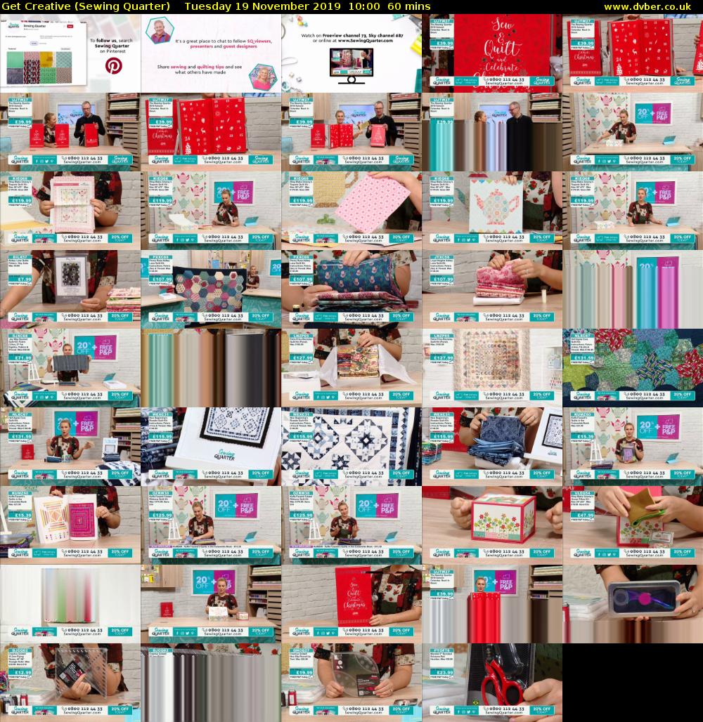 Get Creative (Sewing Quarter) Tuesday 19 November 2019 10:00 - 11:00