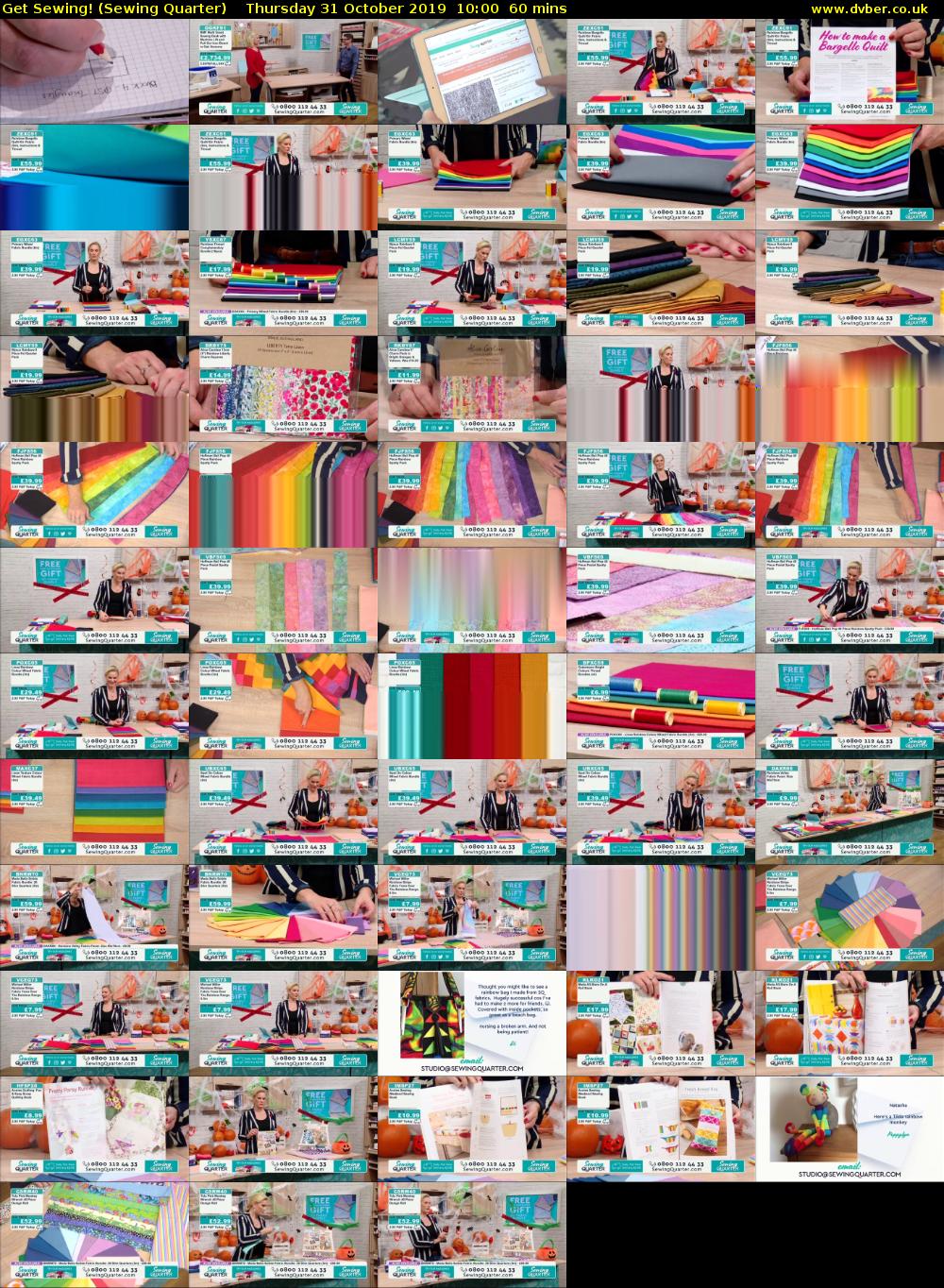 Get Sewing! (Sewing Quarter) Thursday 31 October 2019 10:00 - 11:00