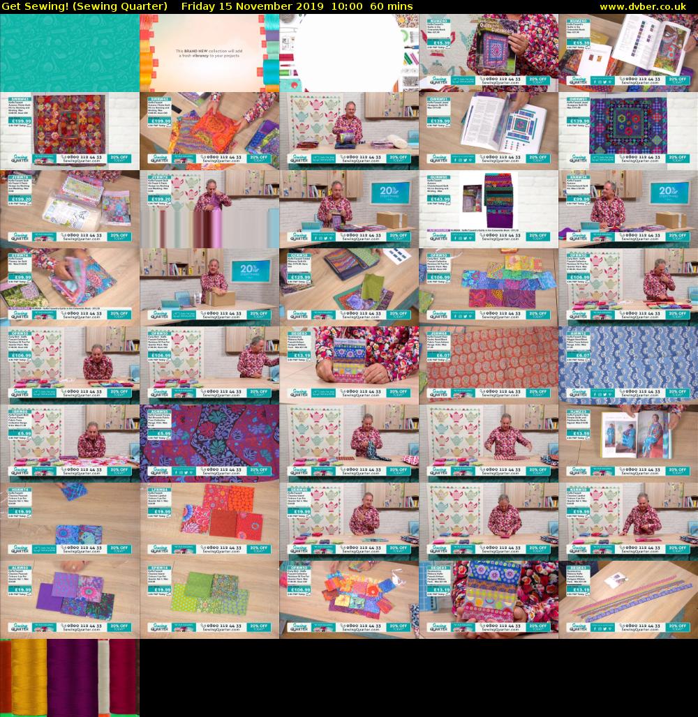 Get Sewing! (Sewing Quarter) Friday 15 November 2019 10:00 - 11:00