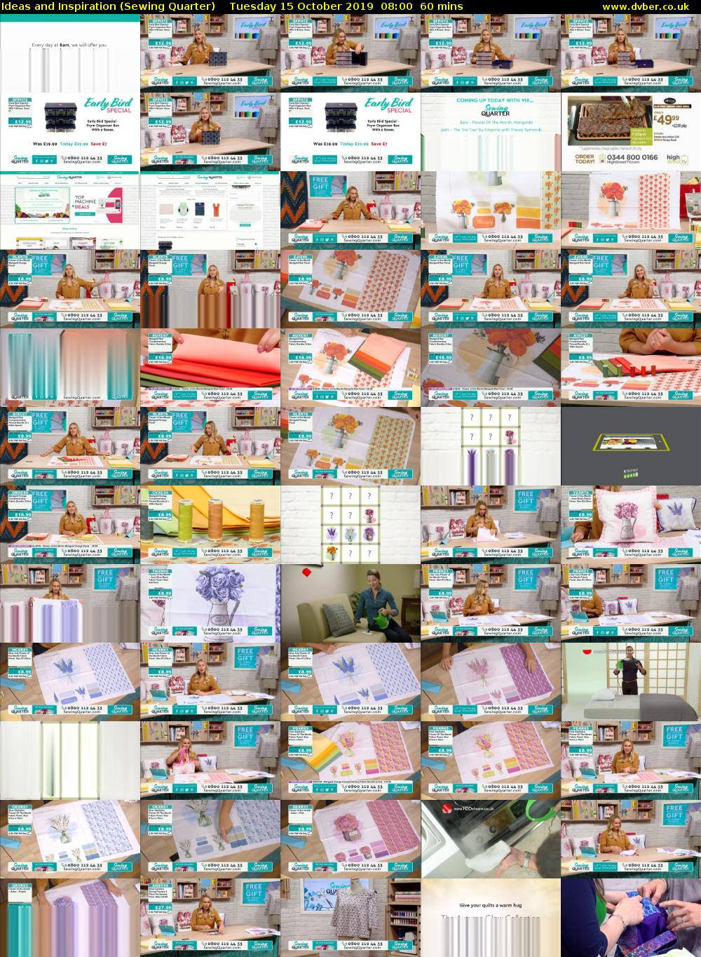 Ideas and Inspiration (Sewing Quarter) Tuesday 15 October 2019 08:00 - 09:00