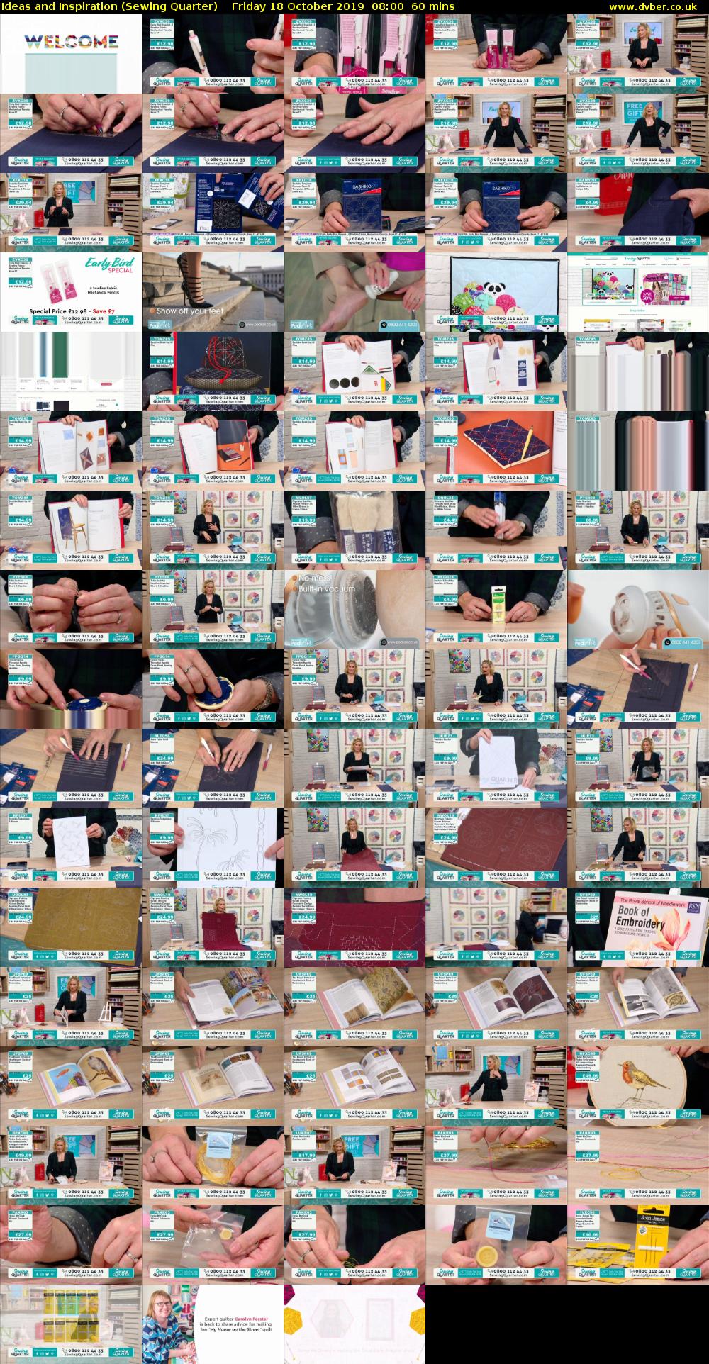 Ideas and Inspiration (Sewing Quarter) Friday 18 October 2019 08:00 - 09:00