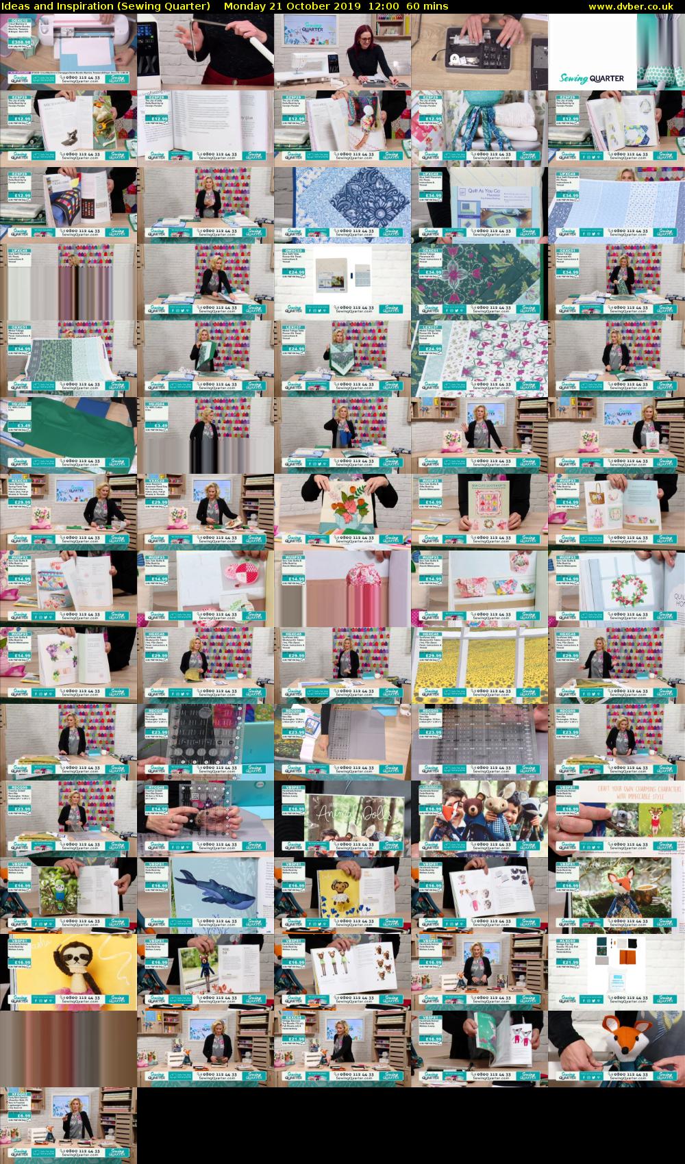 Ideas and Inspiration (Sewing Quarter) Monday 21 October 2019 12:00 - 13:00