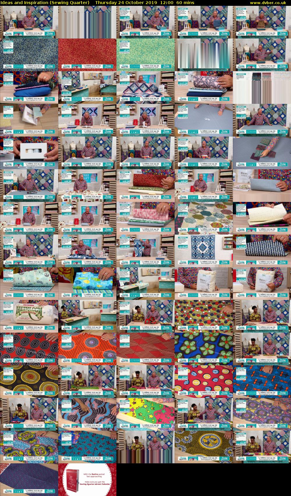 Ideas and Inspiration (Sewing Quarter) Thursday 24 October 2019 12:00 - 13:00