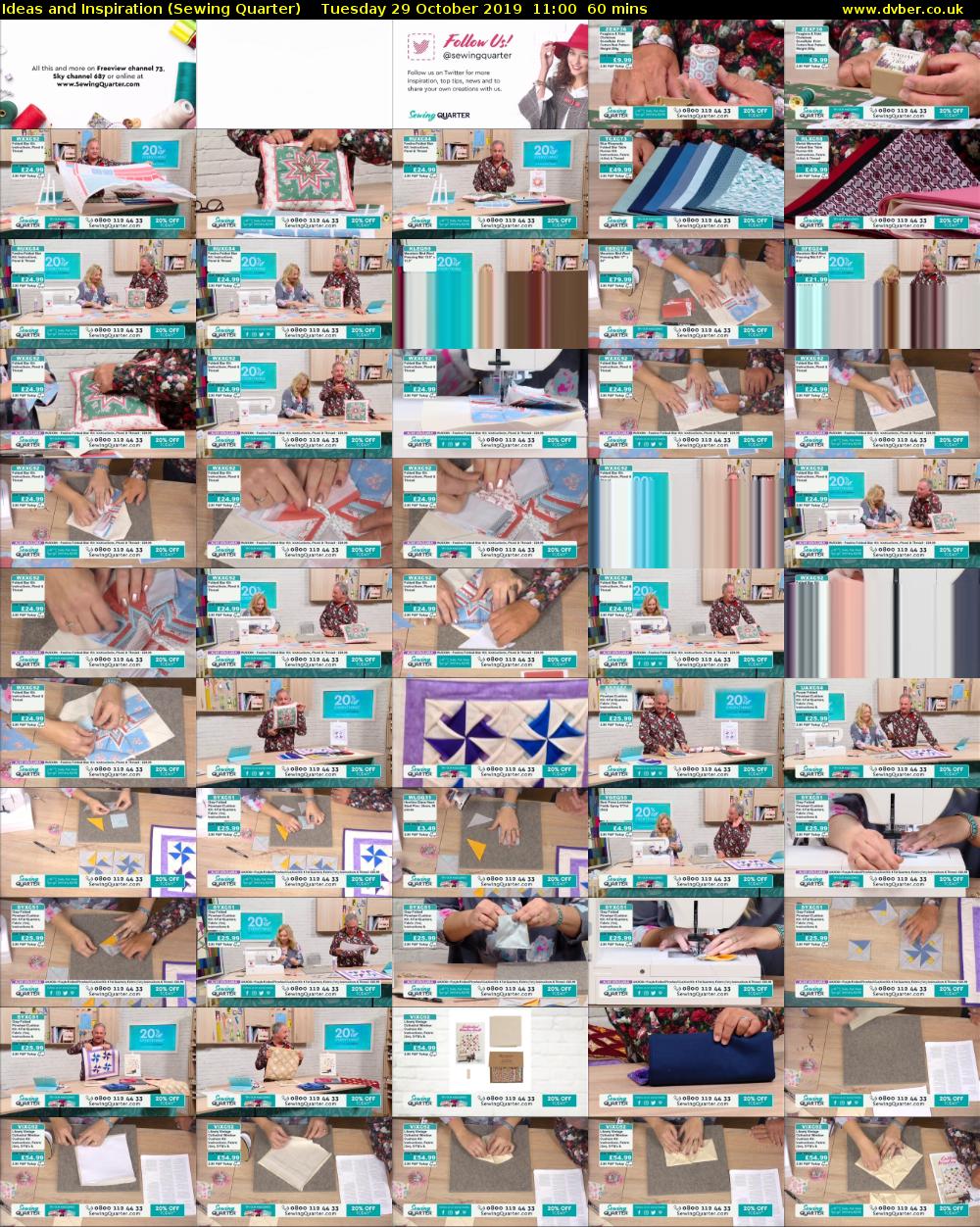 Ideas and Inspiration (Sewing Quarter) Tuesday 29 October 2019 11:00 - 12:00