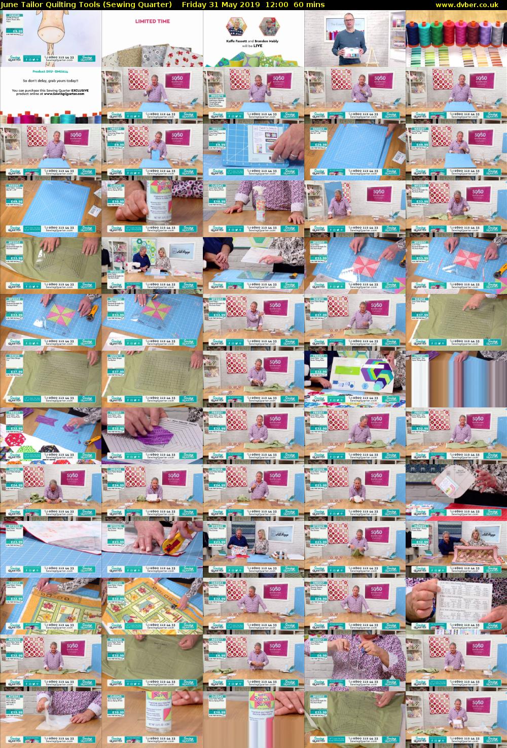 June Tailor Quilting Tools (Sewing Quarter) Friday 31 May 2019 12:00 - 13:00