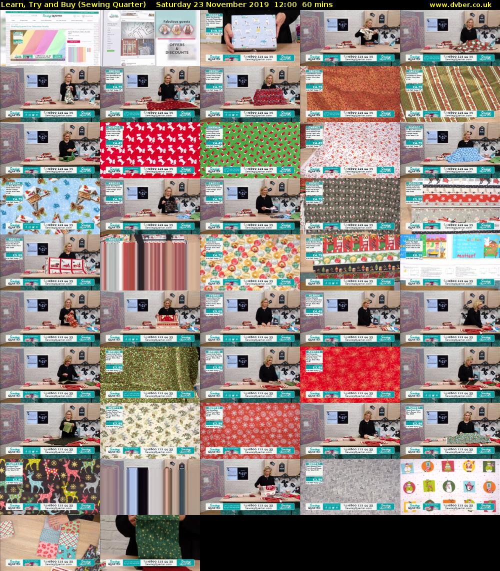 Learn, Try and Buy (Sewing Quarter) Saturday 23 November 2019 12:00 - 13:00