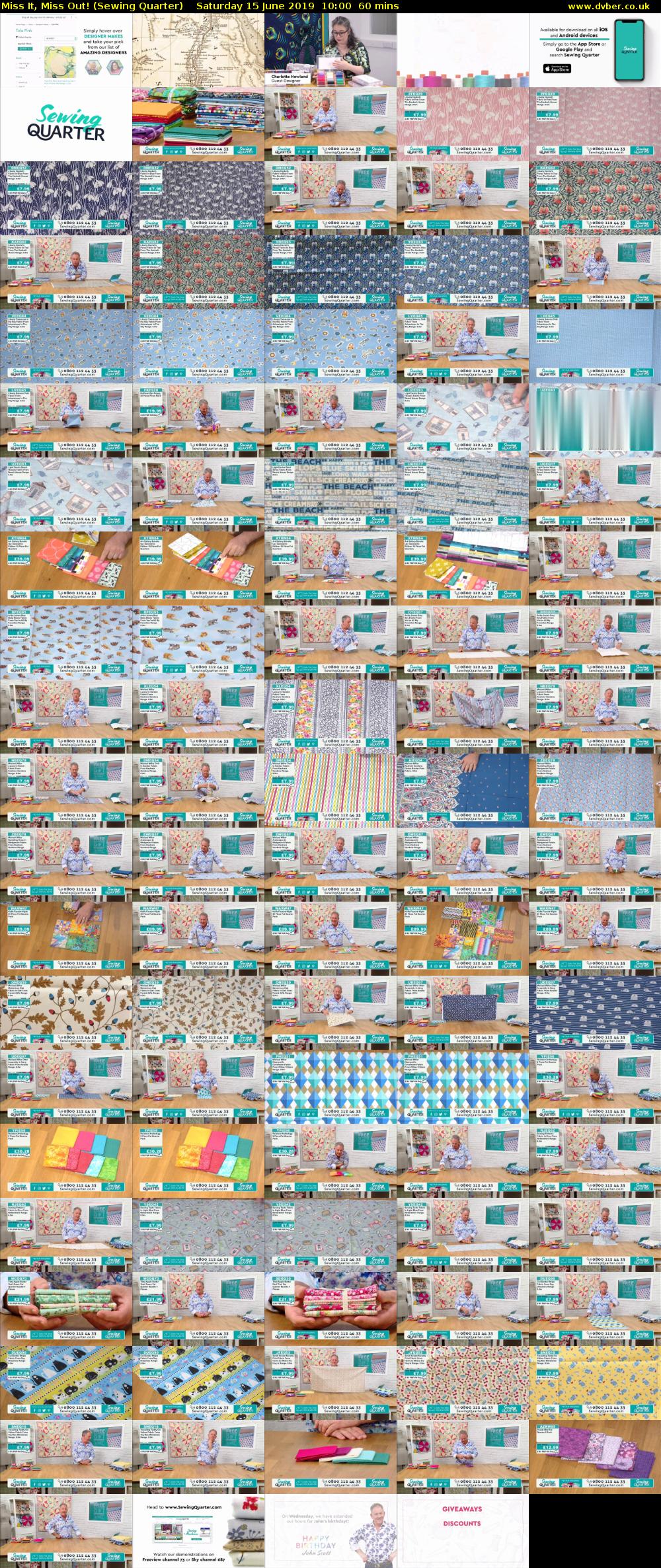 Miss It, Miss Out! (Sewing Quarter) Saturday 15 June 2019 10:00 - 11:00