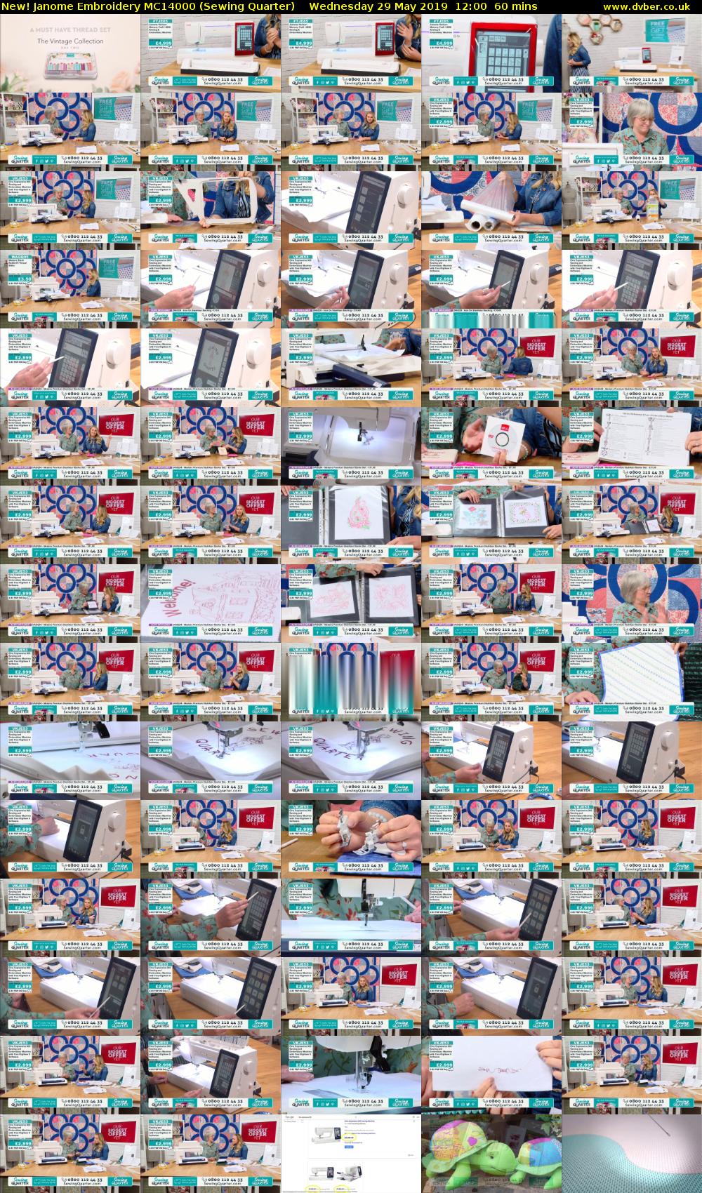 New! Janome Embroidery MC14000 (Sewing Quarter) Wednesday 29 May 2019 12:00 - 13:00