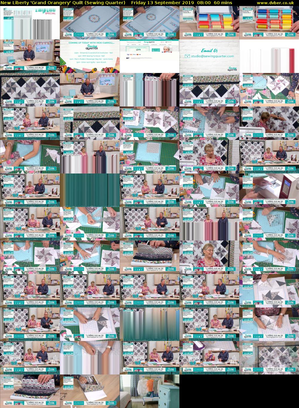 New Liberty 'Grand Orangery' Quilt (Sewing Quarter) Friday 13 September 2019 08:00 - 09:00