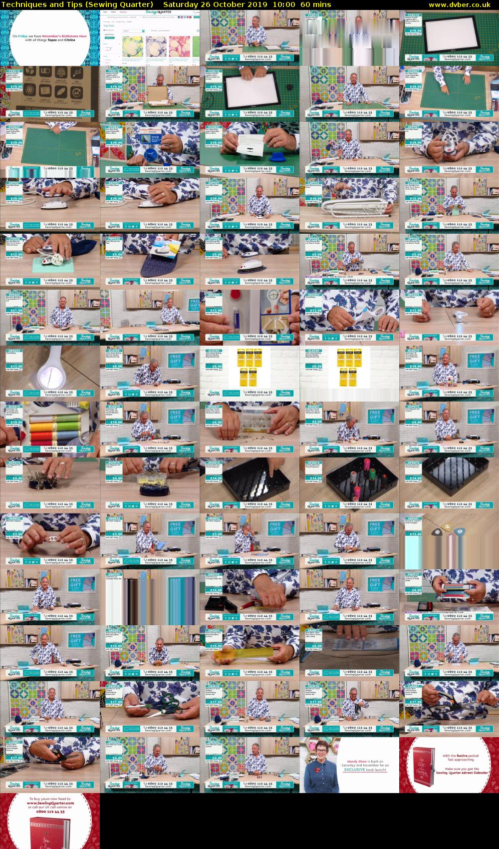 Techniques and Tips (Sewing Quarter) Saturday 26 October 2019 10:00 - 11:00