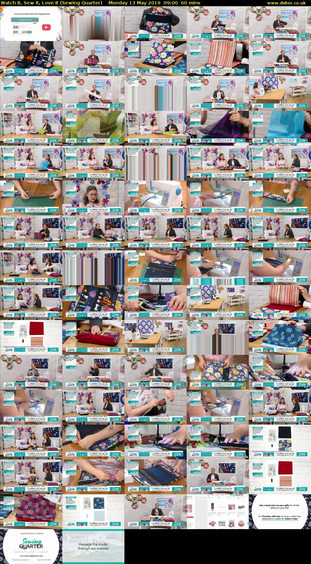 Watch It, Sew It, Love It (Sewing Quarter) Monday 13 May 2019 09:00 - 10:00